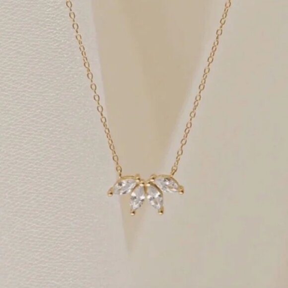 Gold Moissanite Pendant Necklace - Picture 2 of 2